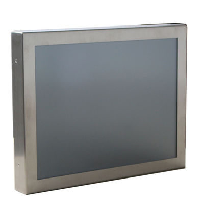 Front IP66 Waterproof LCD Monitor 1.5mm Stainless Steel