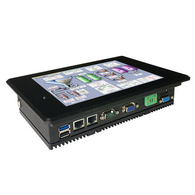 Dual Rj45 8 inch 18W 350nits Rugged Touch Panel Pc DC 24V