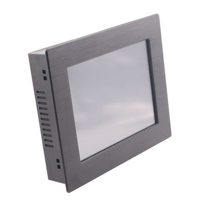 Embedded Resistive Touch Screen Monitor 8in 1024x768 Aluminum Bezel