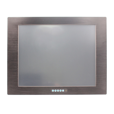 350NITs 17 Inch industrial lCD monitor 12 / 24V 15 Msec Response Time