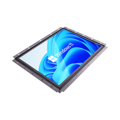 Industrial Metal Open Frame LCD Monitor with 300 cd/m2 Brightness and HDMI VGA DVI Ports