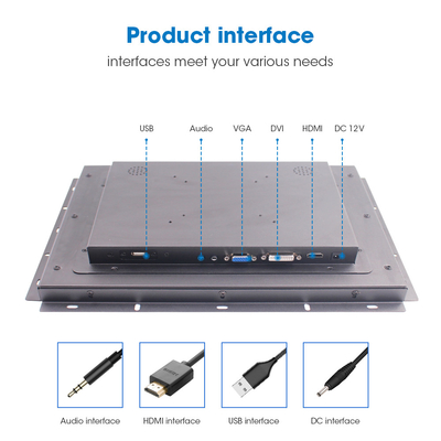 1280 *1024 Resolution Industrial Touch Monitor 17inch Sturdy Rugged Display
