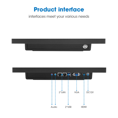 1280*1024 Resolution Touch Panel PC Capacitive Touch Screen 350 Nits Brightness 64G SSD Storage