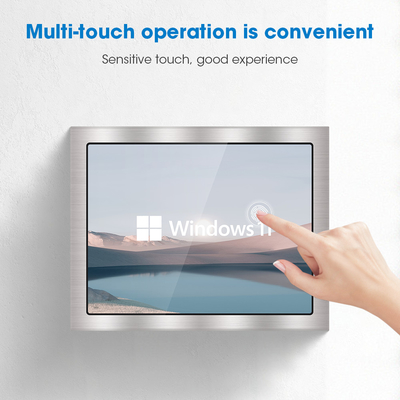 Industrial IP65 Wall Mount Panel PC 4GB DDR3 Memory VESA Mount Windows 10 64GB SSD
