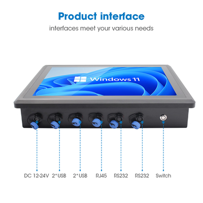 Windows touch screen industrial panel pc with Intel J6413 CPU 64GB SSD Capacitive Touch Screen