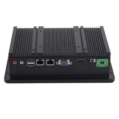 USB/RJ45/COM/VGA/HDMI/DC12V Fanless Industrial Panel PC with 12-36V Input Voltage