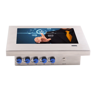 Waterproof Stainless Steel Panel PC With Capacitive/Resistive Touchscreen For Windows 7/10