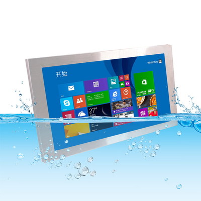 RFID NFC 250cd/M2 Waterproof Panel PC IP65 1.5mm SS Embedded Panel Pc