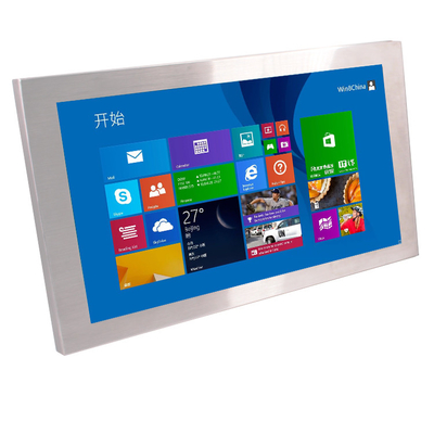 SUS304 Fanless Waterproof Panel Pc 1.5mm Frame 21 Inch Full IP67 FCC PoE