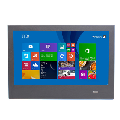 Metal Enclosure Fanless Panel Pc VESA Embedded 15.6 Inch With Barcode Reader