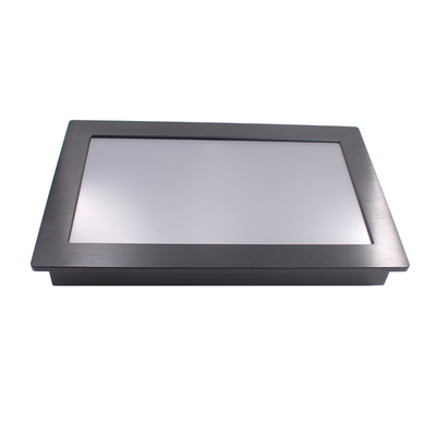 1TB Wide Fully Sealed Waterproof Touch Screen Computer 300cd/m2 Aluminum Bezel